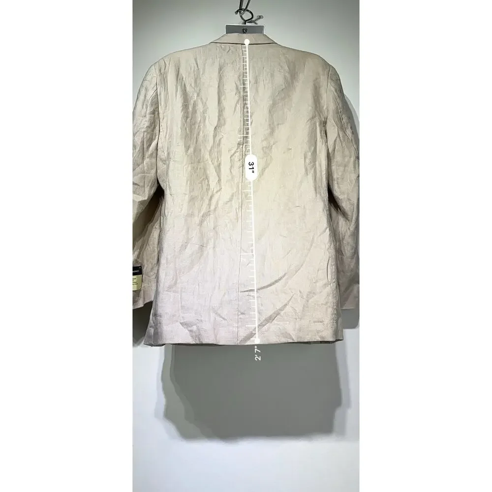 alan flusser 100% linen thomas flax blazer mens size M